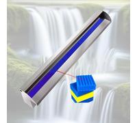 Kit de Cascade avec Tuyau ondulé pour extérieur, très Grande Cascade de 200 cm (79 Pouces) pour bassins et piscines à carpes koï, Fontaine en Acier Inoxydable 304 avec raccord de Tuyau, amén