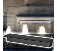 Kit de Cascade de Taille Personnalisable pour Bassin, déversoir de Fontaine en Acier Inoxydable pour extérieur/intérieur, pour Jardin/Piscine/Bassin à carpes koï (Couleur A, 52"/132 cm)