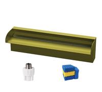 Kit de cascade en acier inoxydable avec filtre idéal pour extérieur, étang, terrasse et décoration de jardin, crée de superbes caractéristiques d'eau et facile à installer