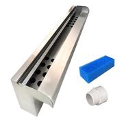Kit de cascade en acier inoxydable pour piscines et étangs de 30 à 200 cm de large, parfait pour les villas, les hôtels et les installations de fontaine de cour avant.