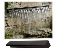 Kit de Cascade Extra Longue 82" 76" 50" 48" 36" 24" 20" pour Fontaine de Piscine extérieure et décoration de Jardin avec connecteur pour Cascade encastrée de Bassin (Noir 44")