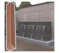 Kit de cascade mural encastré en acier inoxydable avec connecteur pour un débit d'eau uniforme, décoration de jardin, terrasse, piscine