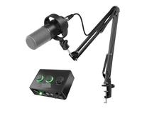 Kit De Casque Mixage Audio Microphone Podcast Avec Bras Flèche For PC, Studio D'enregistrement Pour Captation Sonore Claire(K688CT - Ampli1 - L9)