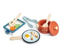 Kit de casserole et poêle bleu, rouge, blanc TU