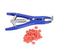 Kit de Castration Animale Kit de Castration en Plastique Outil d'application d'outil d'application sans Sang élastomère Animal 100 Bandes élastiques Rouges adaptées aux chèvres de