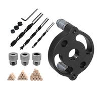 Kit de centrage automatique pour tourillons | Localisateur de trous réglable | Guide de perçage à pointeau | Pour Menuisiers Bricoleurs Rénovateurs Cuisine Salle De Bain Dressing