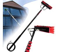 Kit de Cepillo cópico con alimentación de Agua Limpiador Extensible para Ventanas de Exteriores Limpieza de Paneles solares y fotovoltaicos Cabezal de Cepillo de 55 cm 10 8 m/36 tarte