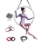 Kit de cerceau Lyra aérien, anneau de yoga à double point en acier inoxydable avec gréement d'antenne, pivotant à 360° pour la maison, la salle de sport, la danse studio