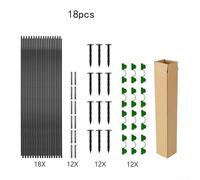 Kit de cerceaux de jardin à faire soi-même avec tiges et connecteurs en fibre de verre pour construire des structures de protection saisonnières des plantes pour plates-bandes surélevées, tunnels et
