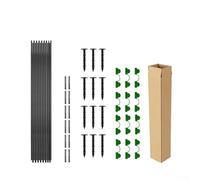 Kit de cerceaux de jardin pour construire des structures de protection des plantes avec tiges en fibre de verre et connecteurs pour plates-bandes surélevées et tunnels, résistant à la rouille et aux