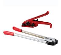 Kit de cerclage d'emballage palettes, en acier et plastique PET, machine mise balles spéciale, tendeur sangle, manuelle,Haute dureté(Packing machine+tightener)