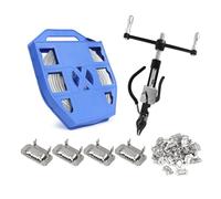 Kit de cerclage en acier inoxydable, tendeur à vis et outil de coupe pour emballage haute résistance, bobine de cerclage SS304 de 19 mm de largeur et 30 m de longueur, 100 boucles à oreilles, noir