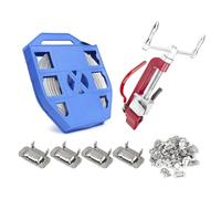 Kit de cerclage en acier inoxydable, tendeur et coupe-fil à vis pour emballage haute résistance, bobine de cerclage SS304 de 19 mm de largeur et 30 m de longueur, 100 boucles à oreilles, rouge