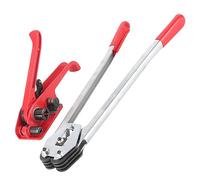 Kit de cerclage manuel robuste, tendeur et scellant pour feuillard en plastique PET/PP de 12 à 19 mm, kit de cerclage manuel avec coupe-fil intégré, idéal pour les cartons, les caisses et les palet