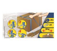 Kit de cerclage : Composé d'un rouleau de 100m + 50 boucles pour + ou - 20 cartons Mottez B971B100