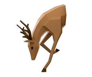 Kit de cerf PaperCraft, kit de sculpture en papier, chat en origami, kit d'artisanat en papier 3D, ensemble de modèles de bricolage, figurine d'animal faite à la main, couleur, décoration d'intérieur