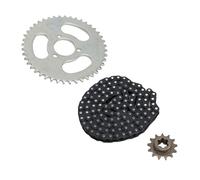Kit de chaîne de pignon T8F 13T 44T,116maillons en acier pour mini-vélo ATV | Pignons avant 13T+arrière 44T, chaîne d'entraînement 116maillons, acier haute résistance pour mini vélos 2temps, VTT