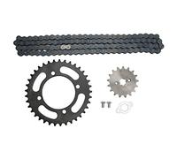 Kit de chaîne et pignon 420, chaîne 420 155 mm 37T avant et 420 73 mm 17T kit de pignon d'entraînement arrière, kit de pignon de chaîne pour Dirt Mini Bikes ATV, compatible