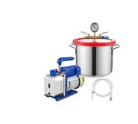 Kit de chambre de dégazage sous vide, capacité de 1,5 gallons, pompe puissante de 3 CFM, construction robuste en acier inoxydable ,