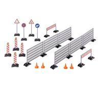 Kit de chantier Carson 1:20 40 pièces panneaux de chantier barrière pylônes c...