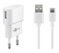Kit de charge usb-câ¢ 1 a - bloc d'alimentation avec cã¢ble type-câ¢ 1 m (blanc)