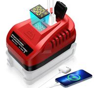 Kit de charge rapide USB 100 W pour batterie Einhell 18 V, QC3.0 de type C et port USB, avec indicateur LED, pour système Einhell Power X-Change - Chargeur de batterie (pas de batterie)
