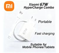 Kit de charge rapide Xiaomi authentique 67W (Type-A + Type-C) pour smartphones, tablettes et autres appareils ; chargeur rapide intelligent portable ; version UE Marque : XiaomiSpécificationsMatériau 