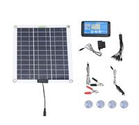 Kit de chargeur de panneau solaire monocristallin 200 W, kit portable de recharge de batterie solaire avec régulateur bleu, prise OBD et câble 10 en 1 pour camping-car, voiture,