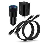 Kit de chargeur de type C, bloc de charge mural + adaptateur allume-cigare double USB + câble USB de type C vers USB C pour Samsung Galaxy S21 Ultra A72 A52 5G S21+ S20 FE S10E A51A71 A10 Note20