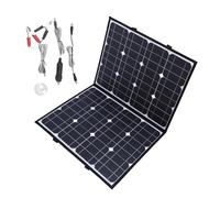 Kit de chargeur portable double USB monocristallin à panneau solaire pliable de 200 W à haute efficacité avec guide d'angle pour le camping, la randonnée et les activités de plein