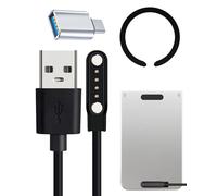 Kit de chargeur pour enregistreur vocal Ai compatible avec PLAUD Note Comprend un câble de charge USB magnétique, un anneau magnétique, un adaptateur USB de type C à 4 broches de rechange pour montre