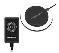 Kit de chargeur sans fil avec chargeur Qi et récepteur de charge sans fil pour iPhone 7/7 Plus/6S Plus/6 Plus/6S/6/5S/5/5C/SE (inclus un récepteur Qi)