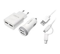 Kit de chargeur USB, 2 pièces, chaucun 2x ports USB