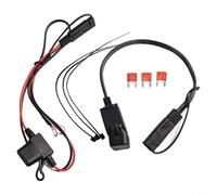 Kit de chargeur USB SAE vers USB étanche double port 3,1 A Charge rapide pour téléphone GPS Caméra - Prise d'alimentation 12-24 V avec câble terminal à anneau fusible