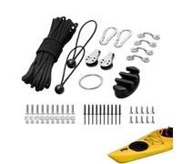 Kit de chariot d'ancrage de kayak - Système d'ancrage pour kayak, canoës | vis, rivets en nylon, sangle de maintien, accessoires de pêche, sports nautiques en plein air