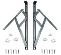Kit de charnière de fenêtre universelle en uPVC - Double vitrage - En PVC - 13 mm - 17 mm - Empilable - 30,5 cm - Sans main - Acier inoxydable