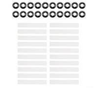 Kit de charnière de porte de garage silencieux de 80 mm avec 20 manchons et écrous pour un fonctionnement fluide, construction en polypropylène et métal, compatible avec la plupart des portes de