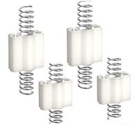 Kit de charnière de porte pliable en acier inoxydable avec matériel de pivot supérieur pour portes pliantes, finition galvanisée, blanc (lot de 5)