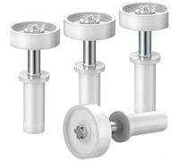 Kit de charnière de porte pliable en acier inoxydable avec pivot supérieur pour portes pliantes, finition blanche pour un fonctionnement fluide et une résistance à la rouille (lot de 2)