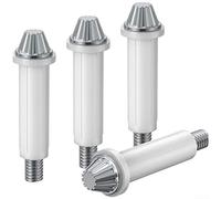 Kit de charnière de porte pliable en acier inoxydable avec pivot supérieur pour portes pliantes, finition blanche pour un fonctionnement fluide et une résistance à la rouille (lot de 3)