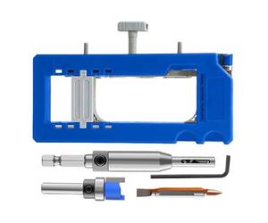 Kit de charnière de porte réglable et robuste pour défonceuse de précision | Charnière de porte à mortaiser de 7,6 à 12,7 cm de long pour le travail du bois, armoire, intérieur, extérieur, résidence