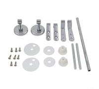 Kit de charnière de siège de toilette en alliage de zinc résistant à la rouille pour siège de toilette standard, installation simple, fermeture sécurisée et stable, finition chromée pour une