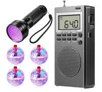 Kit de chasse avec radio et boules LED, appareil de communication paranormale portable avec haut-parleur pour recherche d'spiritueux, lot de 4 pièces pour l'intérieur et l'extérieur (6 pièces)