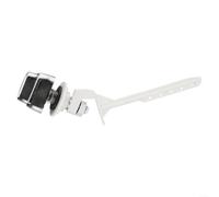 Kit de chasse d'eau avec bouton poussoir latéral pour réservoir d'eau, poignée à levier, accessoire en plastique blanc argenté, durable, résistant à l'usure, mise à niveau de salle de bain