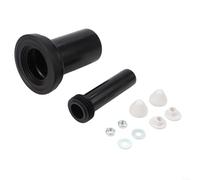 Kit de chasse d'eau encastrable avec joint d'étanchéité pour montage mural Noir