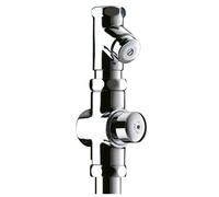 Delabie Kit de chasse TEMPOCHASSE apparent 1 1/4 pour cuvette, robinet d'arrêt droit F1