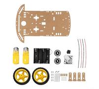 Kit de châssis de voiture intelligent 2WD avec encodeur de vitesse et boîtier de batterie pour moteur Arduino 2 compatible avec alimentation CC 3 V-6 V, éducatif