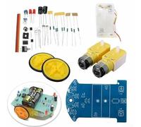 Kit de châssis de voiture robot intelligent 2WD pour Arduino | Module de suivi de ligne PCB LM393 en acrylique | Projet STEM éducatif à faire soi-même pour les étudiants