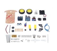 Kit de châssis de Voiture Robot Intelligent 2WD ultrasonique, kit de Voiture Robot Intelligent, Carte de développement programmable DIY avec Moteur MCU pour la robotique