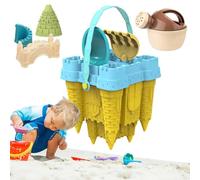 Kit de château de sable - 20 cm - Grand ensemble de de plage - Château de sable portable - Sac à dos de rangement en maille solide - Kit pour , jeu de plage, Noël, anniversaire, cadeau